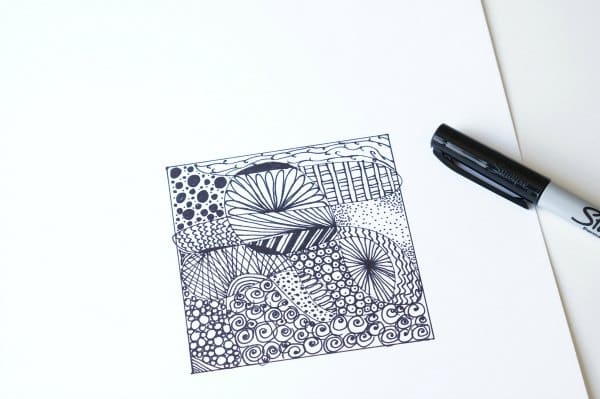 zentangle meditative art for kids