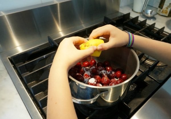 cherry yogurt popsicle