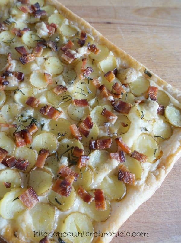 Potato Tart with Bacon, Cheese and Rosemary