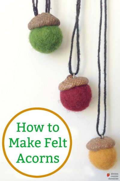 how to make felt acorn