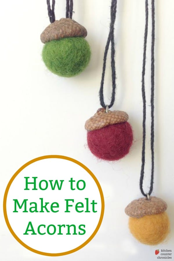 how to make felt acorn