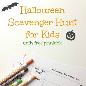 halloween scavenger hunt for kids printable