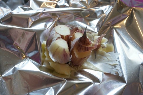 roasted garlic in foil