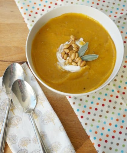slow cooker butternut squash soup pin