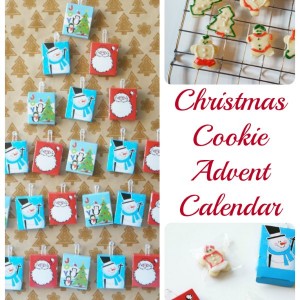 collage of christmas cookie advent calendar