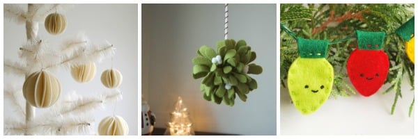 felt christmas ornaments felt mistletoe