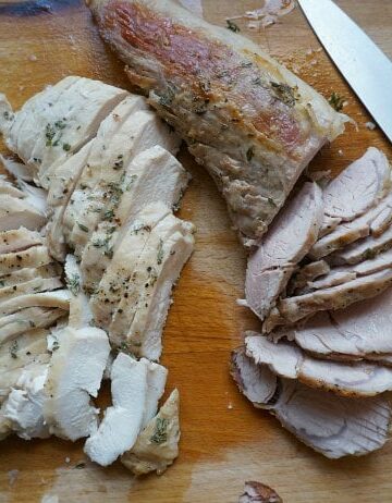 roasted pork tenderloin and chicken breast