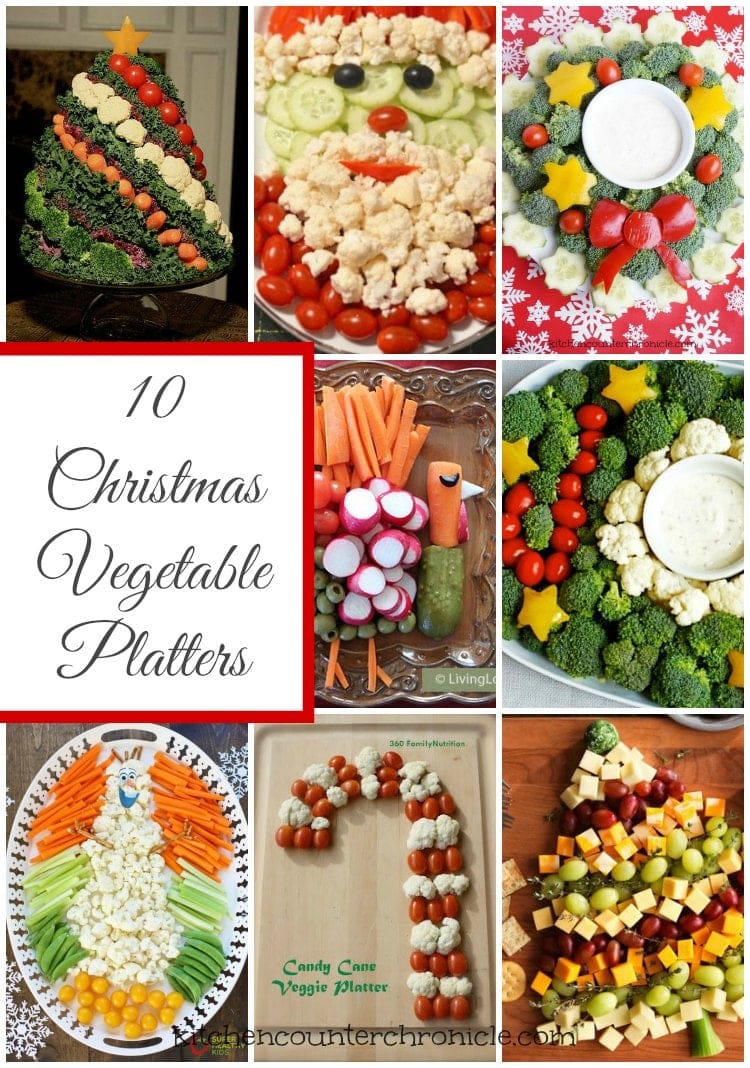 10 Christmas vegetable platters