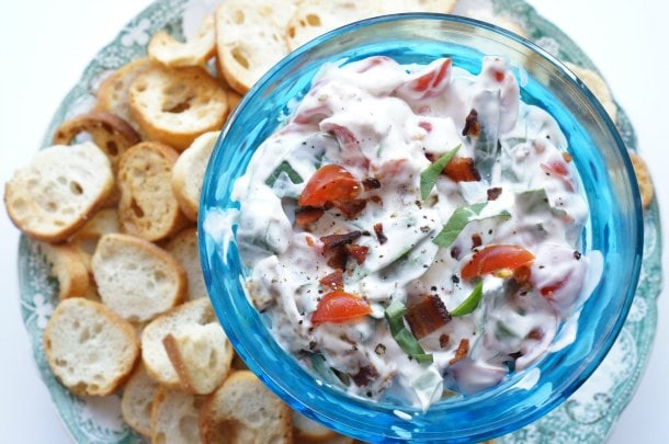 BLT sour cream dip