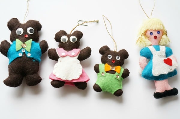 felt goldilocks and the three bears