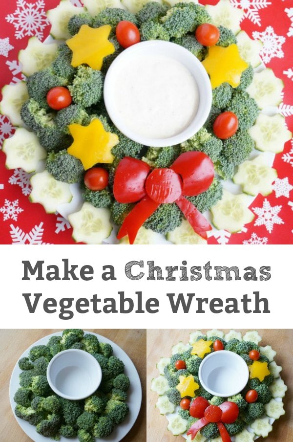 How to Make a Christmas Wreath Vegetable Tray & Vegetable Dip