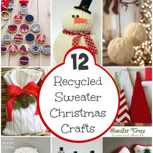 recycled sweater crafts for Christmas