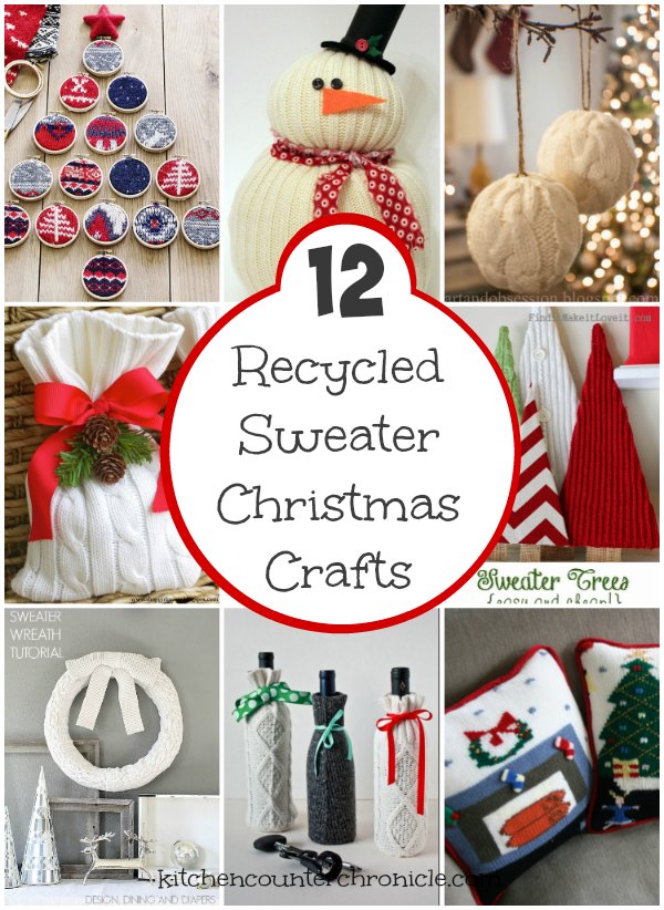 recycled sweater crafts for Christmas