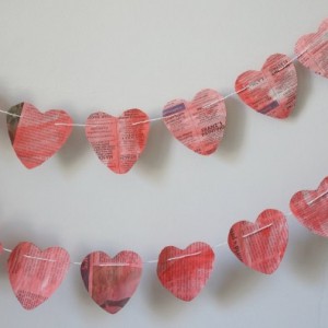 valentine heart garland
