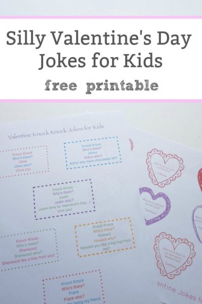 Silly Valentine's Day Jokes for Kids A Free Printable