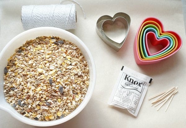 cookie cutter bird feeder ingredients