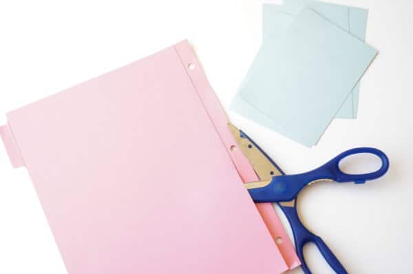 upcycled valentine cards binder dividers