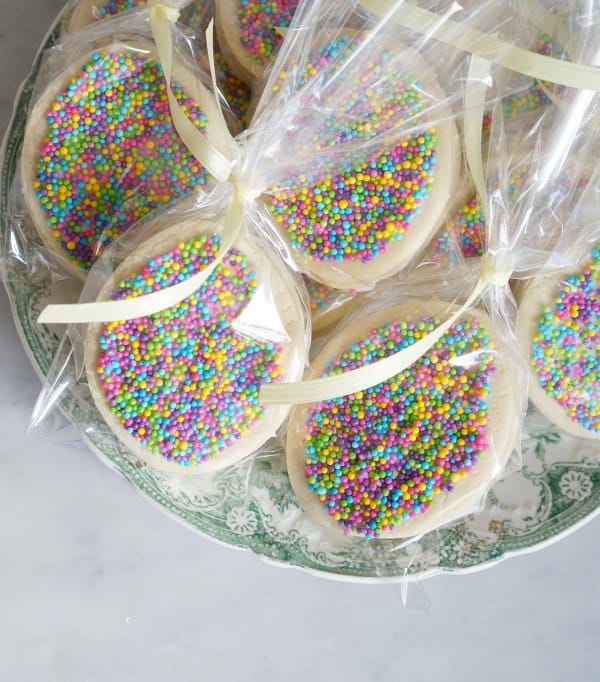 candy filled easter egg sugar cookies wrapped