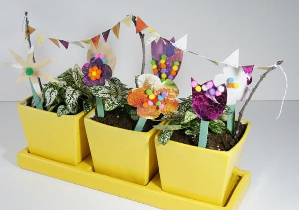 craft stick flower spring garden
