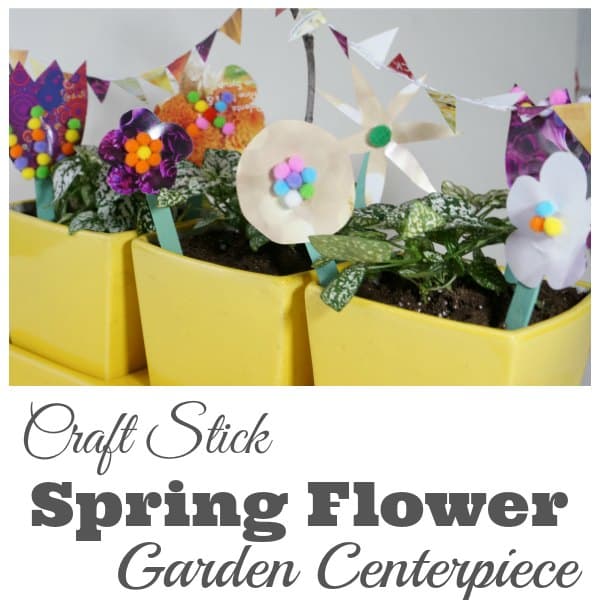 craft stick spring flower garden
