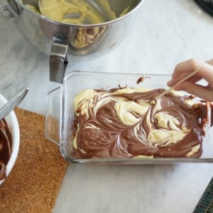 marble pound cake swirled