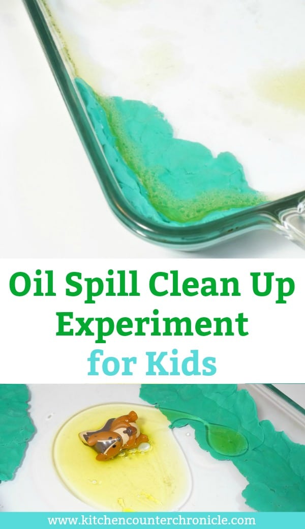 Oil Spill Clean Up Experiment for Kids
