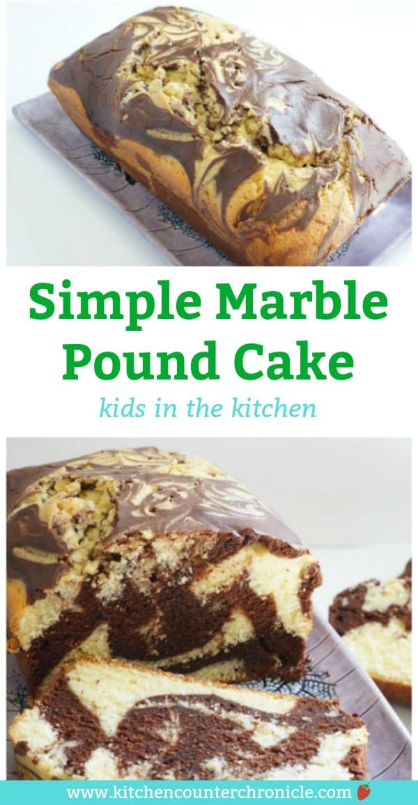 simple marble pound cake