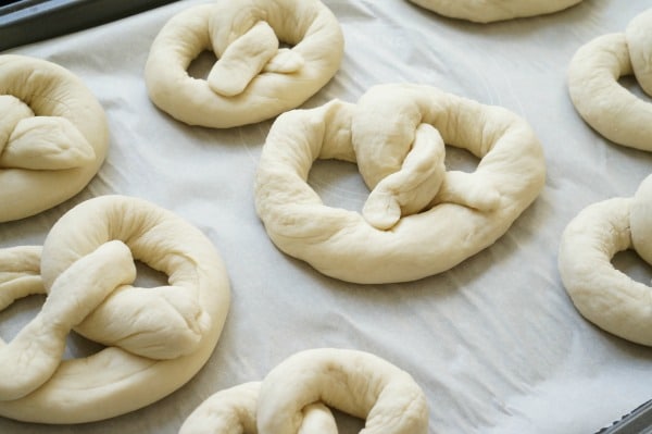 soft pretzels before boiling