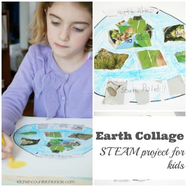Earth Collage Art STEAM for Kids