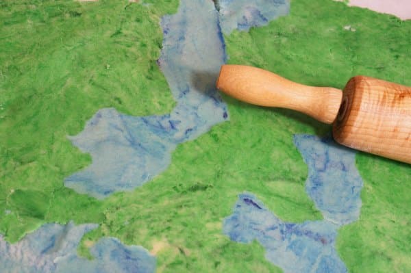 Earth Day cookie dough rolled out