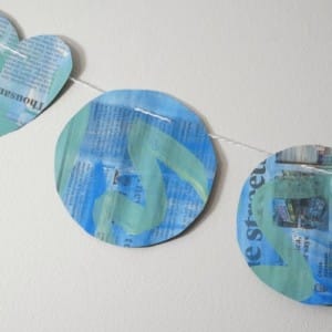 Newspaper Earth Day garland