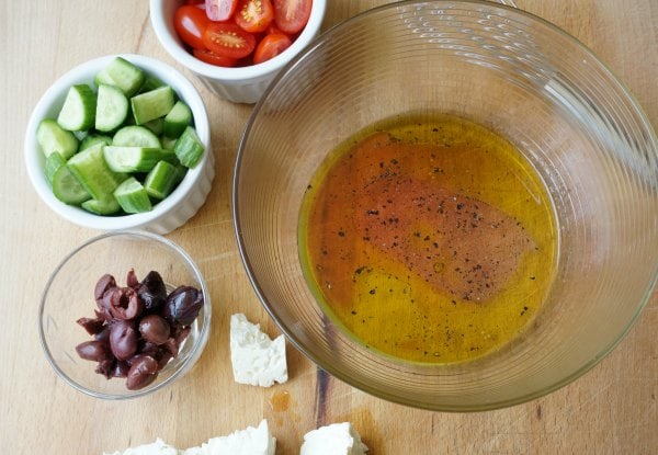 Greek Pasta Salad Ingredients