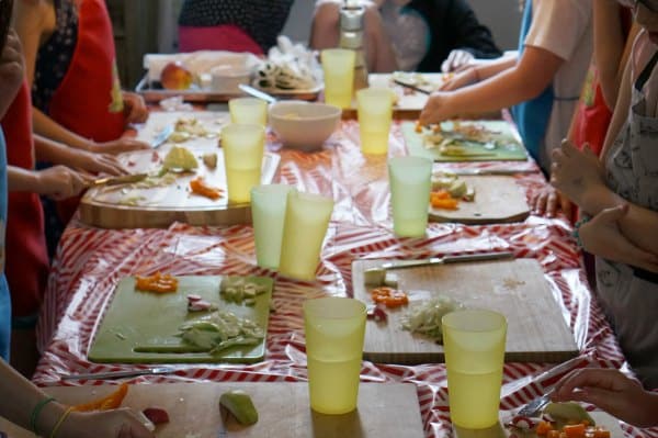 Food Revolution Day Cutting Board Table