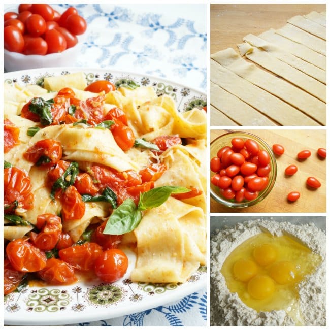 Homemade Pappardelle with Cherry Tomato Sauce