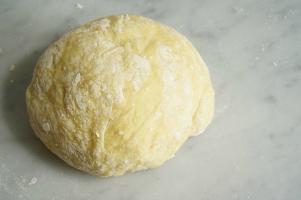 Homemade pasta dough ball 