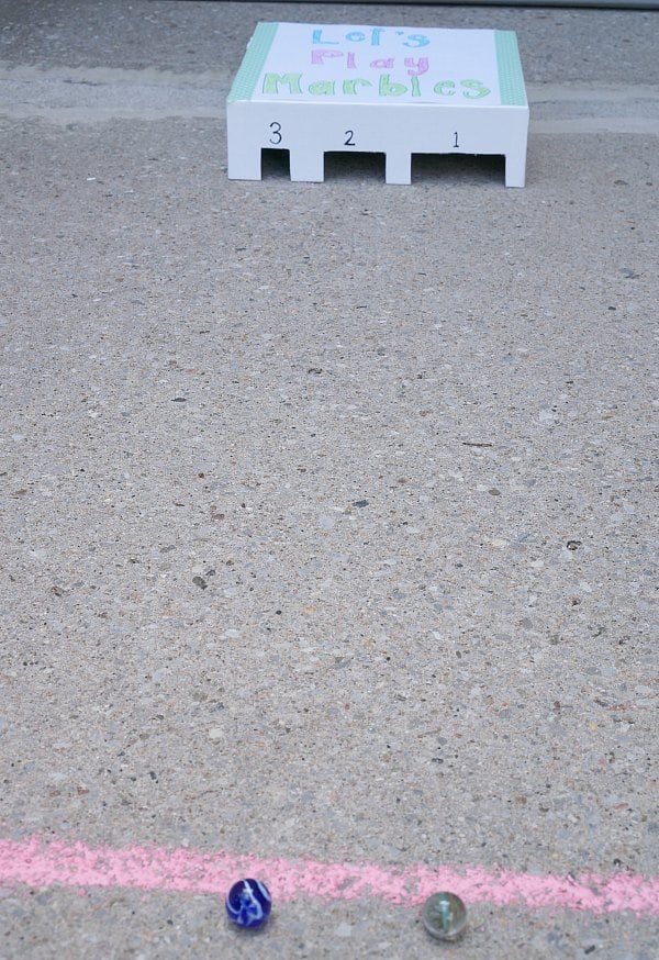 Marble Games for kids set up