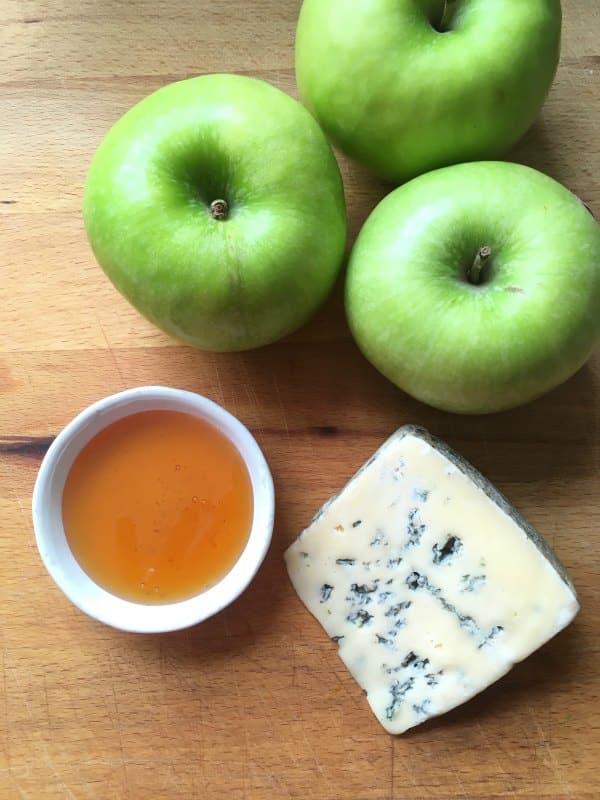 apples and blue cheese