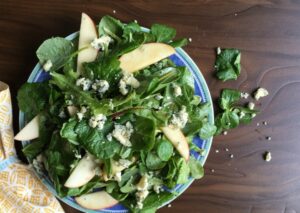 Maple Balsamic Vinaigrette for a crisp season greens salad with apple slices and blue cheese. A family favourite.