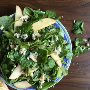 Maple Balsamic Vinaigrette for a crisp season greens salad with apple slices and blue cheese. A family favourite.
