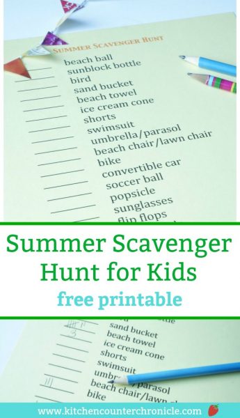 summer scavenger hunt for summer