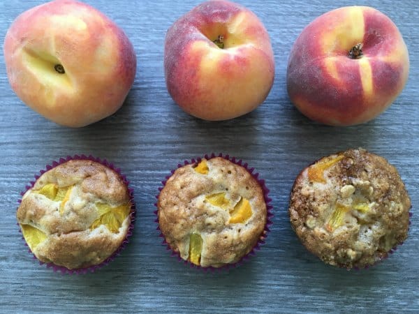oat and honey peach muffins