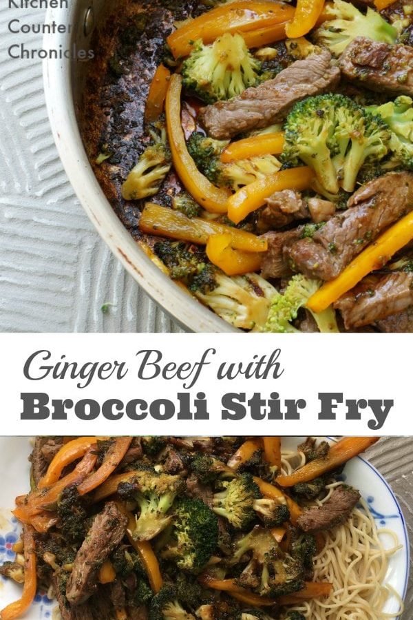 Ginger Beef with Broccoli Stir Fry - Forget soggy, flavourless broccoli dishes. This recipe will have everyone asking for MORE BROCCOLI. | Family Recipes | Beef Recipe | Broccoli Recipe | Dinner Recipe |