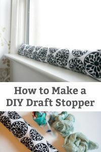 How to Make a DIY Draft Stopper - A simple way to save money, keep your house warm and save energy - Make your own window or door draft stopper. | #greenliving #simplesewingproject #draftstopper