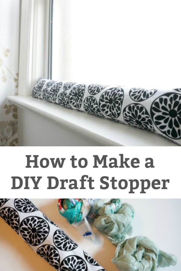 How to Make a DIY Draft Stopper - A simple way to save money, keep your house warm and save energy - Make your own window or door draft stopper. | #greenliving #simplesewingproject #draftstopper