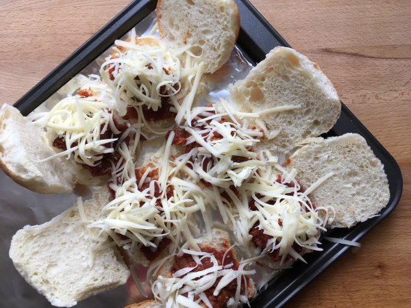 Joey's Meatball Sliders with cheese