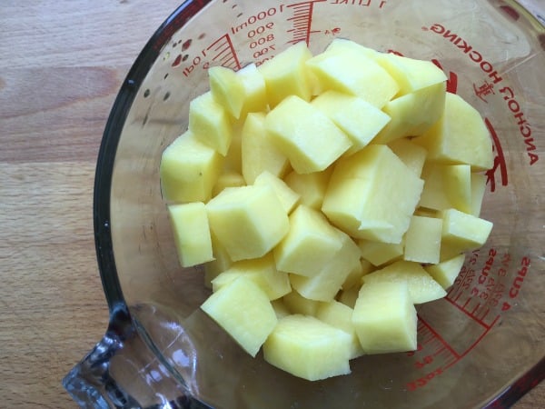 potatoes for potato and leek soup