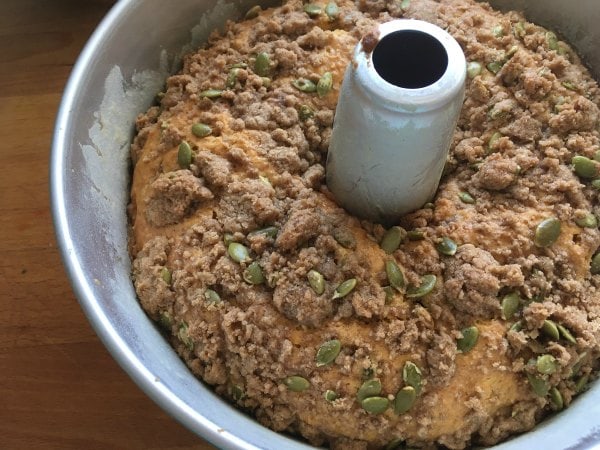 Pumpkin Coffee Cake Baked in Pan