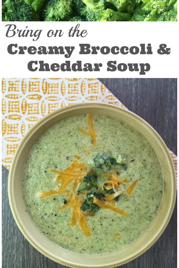 Creamy Broccoli and Cheddar Soup - A deliciously simple recipe that the entire family will love. Using reduced fat cream and vegetable stock makes this soup a healthy dinner option | Vegetarian Recipe | Family Dinner Recipe | Soup Recipe | Broccoli Recipe |