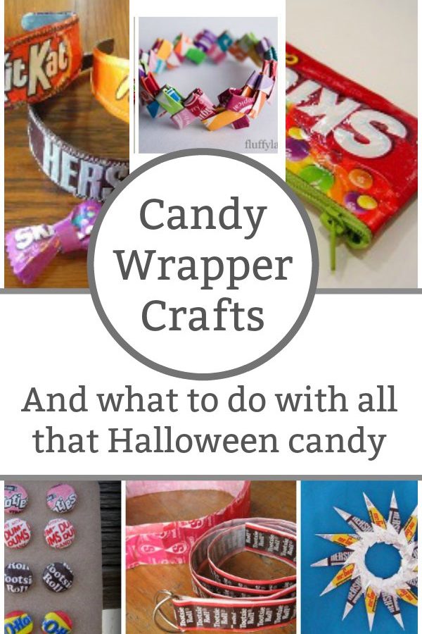 Candy Wrapper Crafts - Don't throw away those Halloween candy wrappers, keep them and use them to make these clever crafts. | Halloween Craft for Kids | Recycled Crafts | Jewelry Crafts for Kids | Tween Craft Ideas |