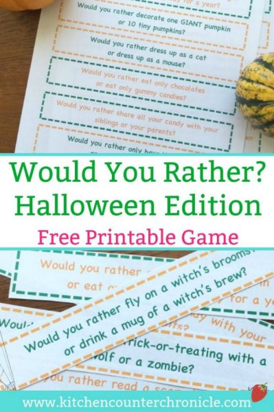 would you rather halloween edition for families